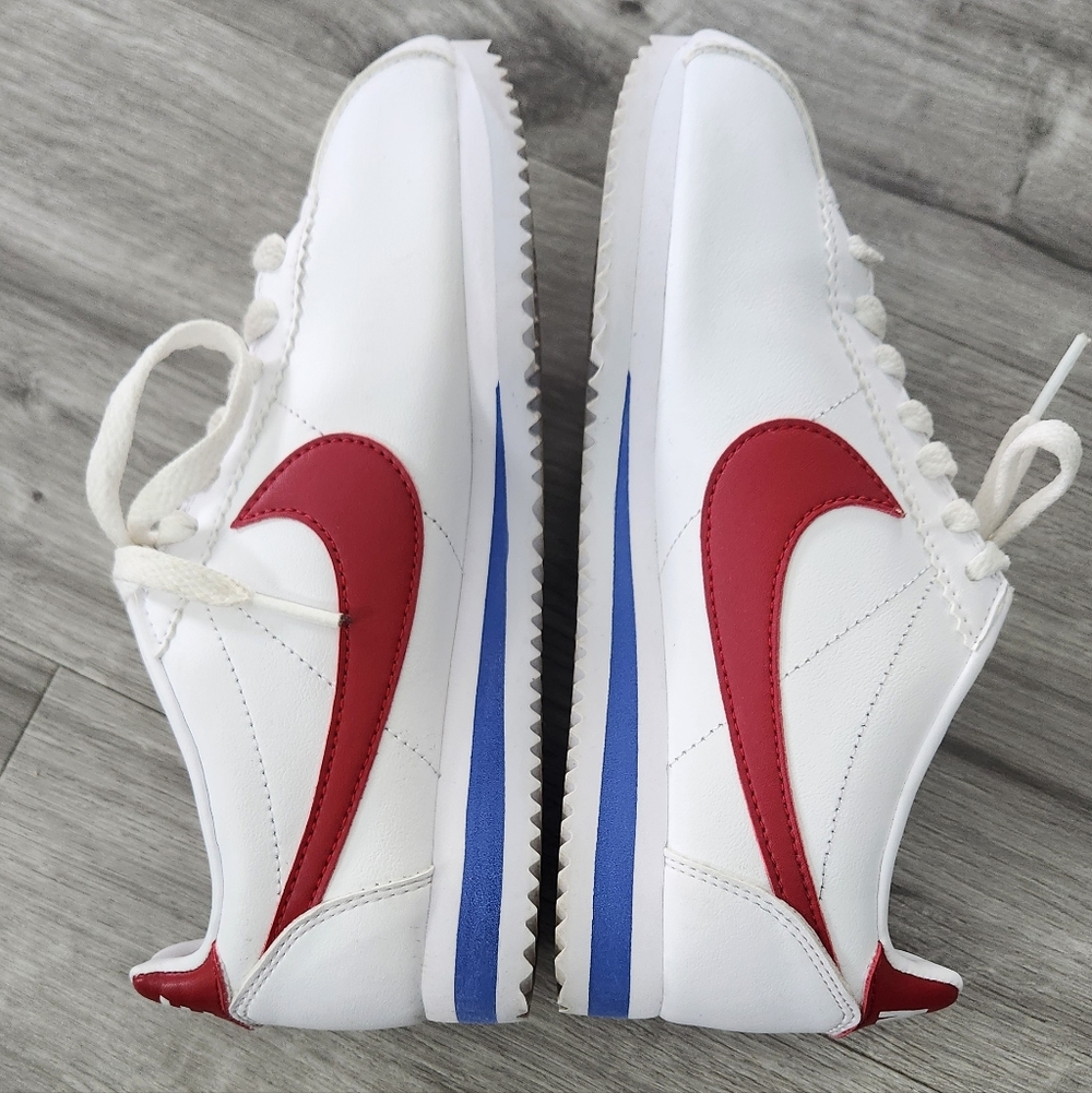 Nike Womens Classic Cortez White Varsity Red Blue 'Forest Gump' Size 5.5 Womens - Picture 12 of 13